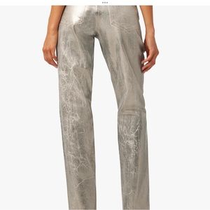 Joe’s mid rise cigarette coated vintage stretch.